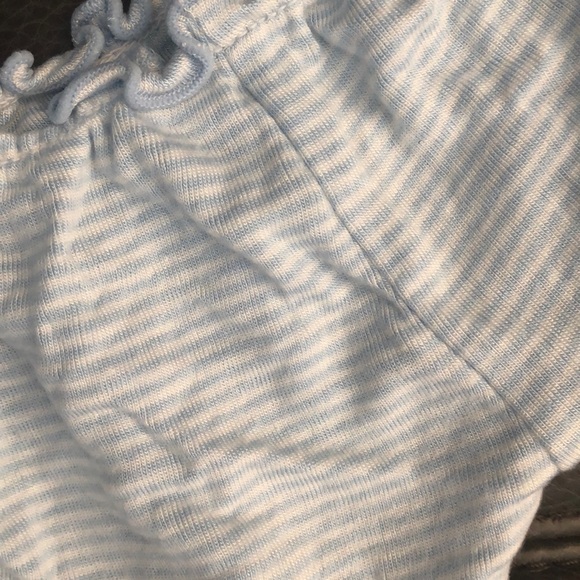 *SOLD* Forever 21 baby blue stripe off shoulder top - Picture 5 of 6